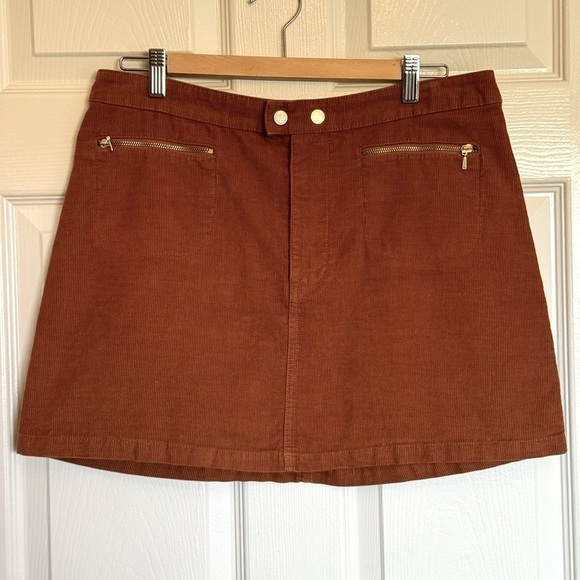 Abercrombie & Fitch Dresses & Skirts - Abercrombie & Fitch Y2K Corduroy A Line Mini Skirt Zippers Preppy